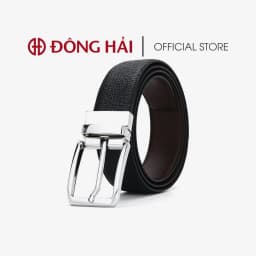 Thumbnail Thắt Lưng Dây Nịt Nam Đông Hải Đầu Khoá Kim Xoay Hai Mặt Da Cao Cấp Bản Rộng 35mm Đầu Khóa Đen Bóng,Sáng Bóng - PU04 4