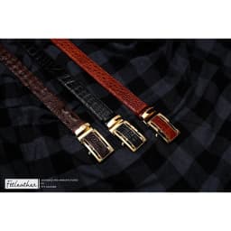 Thumbnail Thắt lưng nam FTT Leather da cá sấu loai dây liền 3.5cm nguyên bản, cam kết da thật 100% 2