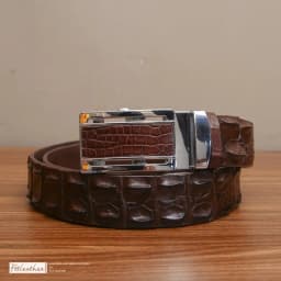 Thumbnail Thắt lưng nam FTT Leather da cá sấu loai dây liền 3.5cm nguyên bản, cam kết da thật 100% 4