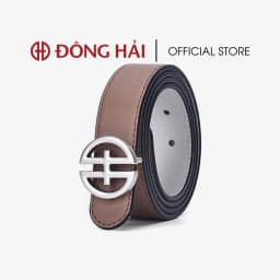 Thumbnail Thắt Lưng Nịt Da Nữ Đông Hải Khóa Logo Kim Loại Đầu Khóa Random Vàng Bóng và Xám - PH04 2