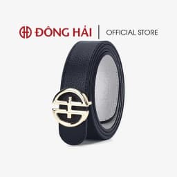 Thumbnail Thắt Lưng Nịt Da Nữ Đông Hải Khóa Logo Kim Loại Đầu Khóa Random Vàng Bóng và Xám - PH04 3