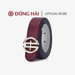 Thumbnail Thắt Lưng Nịt Da Nữ Đông Hải Khóa Logo Kim Loại Đầu Khóa Random Vàng Bóng và Xám - PH04 4
