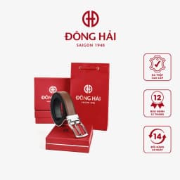 Thumbnail Thắt Lưng Nịt Nam Đông Hải Da Bò Cao Cấp Mặt Xoay Chiều Đổi Màu Đầu Khóa Random Đen Bóng,Sáng Bóng- PU03 1