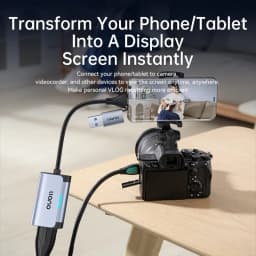 Thumbnail Thẻ ghi Video Llano Thẻ ghi Video 2 trong 1 USB C 3.0 HDMI sang USB C Ghi Video âm thanh ở 1080P @ 60Hz 2K @ 30Hz để giảng dạy Phát sóng trò chơi Hội nghị Video phát trực tuyến 3