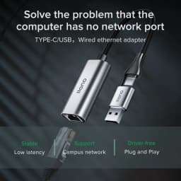 Thumbnail Thẻ mạng lan LLANO RJ45 chuyển đổi USB sang RJ45 USB 3.0 2.0 100/ 1000/ 2500Mbps 3
