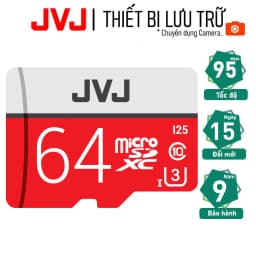 Thumbnail Thẻ nhớ 64Gb JVJ Pro U3 Class 10 - chuyên dụng cho CAMERA, Điện thoại, Máy ảnh,... tốc độ cao 95Mb-140Mb/s 1