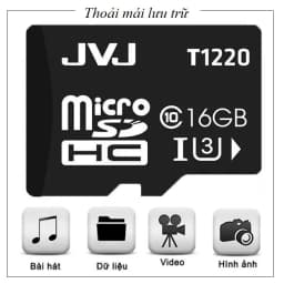 Thumbnail Thẻ nhớ JVJ 16G U3 C10 tốc độ cao - chuyên dụng cho CAMERA, Điện thoại, Máy ảnh,... tốc độ cao 95Mb-140Mb/s 3