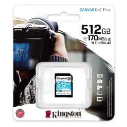Thumbnail Thẻ nhớ Kingston Canvas Go Plus SD 512GB cho thiết bị di động Android, camera, flycam và sản xuất video 4K SDG3/512G 1