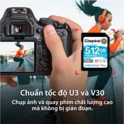 Thumbnail Thẻ nhớ Kingston Canvas Go Plus SD 512GB cho thiết bị di động Android, camera, flycam và sản xuất video 4K SDG3/512G 4