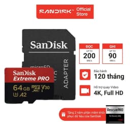 Thumbnail Thẻ Nhớ MicroSDXC SanDisk Extreme Pro V30 A2 64GB - 128GB - 256GB 200MB/s 3