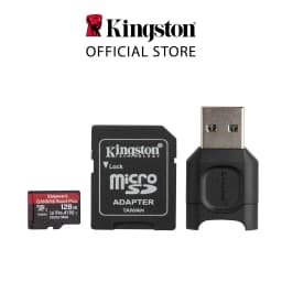 Thumbnail Thẻ nhớ micSDXC Kingston Canvas React Plus 128GB 300mbs/260mbs quay video UHS-II 4K/8K, Flycam HD MLPMR2/128GB 3