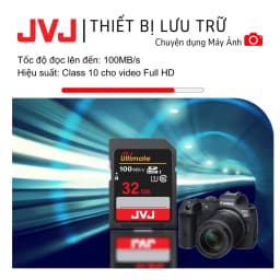 Thumbnail Thẻ Nhớ SD 32GB JVJ Ultimate Class 10 -Chuyên Dụng Cho Máy Ảnh, Máy Tính -Tốc Độ Lên Đến 100Mb/s -Bảo Hành 9 Năm 1 Đổi 1 1