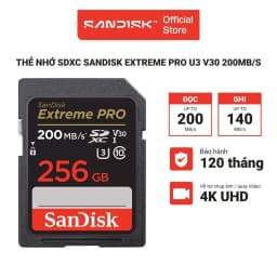 Thumbnail Thẻ nhớ SDXC SanDisk Extreme Pro U3 V30 64GB - 128GB- 256GB 200MB/s 1