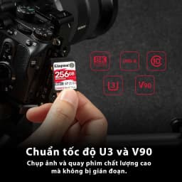 Thumbnail Thẻ Nhớ V90 SD Kingston Canvas React Plus V90 128GB 300mbs/260mbs camera quay phim chuyên nghiệp 4K/8K SDR2/128GB 4