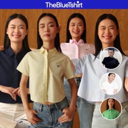 Thumbnail TheBlueTshirt - Áo sơ mi croptop trơn tay ngắn nhiều màu cho nữ - Poplin Boxy Shirt - Women 1
