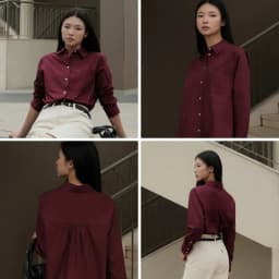 Thumbnail TheBlueTshirt - Áo sơ mi dài tay phom rộng nhiều màu cho nữ - The New Pocket Oversize Shirt - Women 2