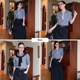 Thumbnail TheBlueTshirt - Áo sơ mi tay dài phom regular nữ - The A Classic Shirt - Women 4