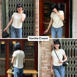 Thumbnail TheBlueTshirt - Áo thun tay ngắn phom ôm vừa vặn, kiểu vạt bầu nữ - 1990s Tshirt 4