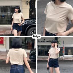 Thumbnail TheBlueTshirt - Áo thun tay ngắn trơn cho nữ - Hero T - Women 3