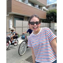 Thumbnail TheBlueTshirt - Áo thun tay ngắn phom mid crop nữ - Everyday Tee - Signature Stripe Premium Cotton - Women 2