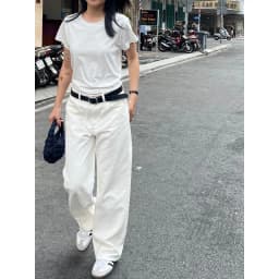 Thumbnail TheBlueTshirt - Áo thun trơn nữ tay ngắn phom suông cho nữ - Everyday Tee 100% Natural Cotton - Women 4