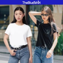 Thumbnail TheBlueTshirt - Áo thun trơn tay ngắn phom suông nữ - New Hero Tee - 100% Natural Cotton - Women 1