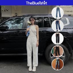 Thumbnail TheBlueTshirt - Quần jeans lưng cao ống suông có nhiều màu wash cho nữ - The Original Dad Jeans 1