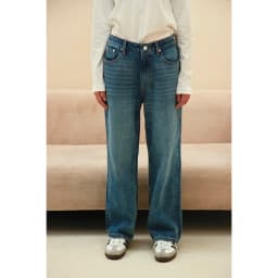 Thumbnail TheBlueTshirt - Quần jeans ống suông cạp cao nữ - Girl Jeans Blue City - Women 3