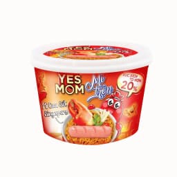 Thumbnail Thêm 20% Xúc Xích - Thùng 12 tô Mì Tô Trộn Có Xúc Xích Cua Xốt Singapore Yes Mom 113.2gr/ Tô 2