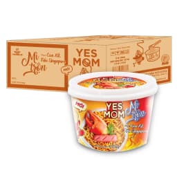 Thumbnail Thêm 20% Xúc Xích - Thùng 12 tô Mì Tô Trộn Có Xúc Xích Cua Xốt Singapore Yes Mom 113.2gr/ Tô 4