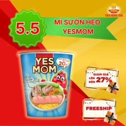 Thumbnail Thêm 20% Xúc Xích - Thùng 24 ly Mì Sườn Heo Yes Mom Có Xúc Xích 79.2g/ly 1