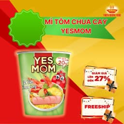 Thumbnail Thêm 20% Xúc Xích - Thùng 24 ly mì Yes Mom Tôm Chua Cay 79.2g/ ly 2