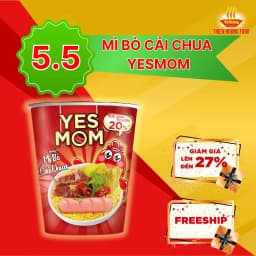 Thumbnail Thêm 20% Xúc Xích - Thùng 24 ly Mì Bò Cải Chua Yes Mom Có Xúc Xích 79.2g/ly 1