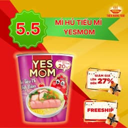 Thumbnail Thêm 20% Xúc Xích - Thùng 24 Ly Hủ Tiếu Mì Thịt Bằm Yes Mom Có Xúc Xích 79.2g/ly 1