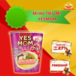 Thumbnail Thêm 20% Xúc Xích - Thùng 24 Ly Hủ Tiếu Mì Thịt Bằm Yes Mom Có Xúc Xích 79.2g/ly 2