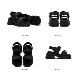 Thumbnail THEWOLF Giày Tăng Chiều Cao Sandal NamNữ THEWOLF ESSENTIAL HIGH SANDAL Đế Cao Lót Êm Ái Quai Dán-Đen Kem Beige Nâu Bạc 2