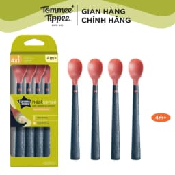 Thumbnail Thìa Ăn Dặm Có Báo Nhiệt Tommee Tippee Heat Sense, Cho Bé Từ 4 Tháng (Set 4 Thìa, Tách Lẻ) 1