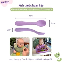 Thumbnail Thìa Ăn Dặm Silicone Cho Bé, Thìa Mama's Choice Chất Liệu Mềm Mại và An Toàn Kiểm Định Quốc Tế 1