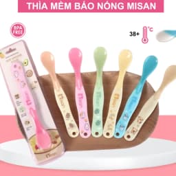 Thumbnail Thìa Mềm Báo Nóng Silicon Cao Cấp Misan KidsWorld Chống Nóng An Toàn Cho Bé Ăn Dặm Không BPA 1