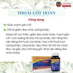 Thumbnail Thoái Cốt Hoàn hộp 20 viên Hỗ trợ giảm đau nhức xương khớp do vận động, đá bóng, thể thao 3