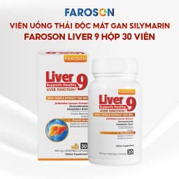 Thumbnail Thực phẩm bảo vệ sức khoẻ Bổ Gan Silymarin Faroson Liver 9​ Hỗ Trợ Bảo Vệ Gan Thải Độc Gan hộp 30 Viên 2