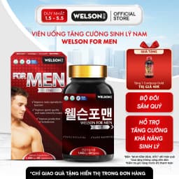 Thumbnail Thực phẩm bảo vệ sức khoẻ Viên Uống Hỗ Trợ Tăng Cường Sinh Lý Nam Welson For Men Hộp 60 Viên 1