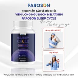 Thumbnail Thực phẩm bảo vệ sức khoẻ Viên Uống Ngủ Ngon Melatonin Faroson Sleep Cycle Hỗ Trợ Giấc Ngủ Dễ Ngủ Hộp 30 viên 3
