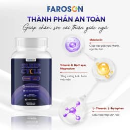 Thumbnail Thực phẩm bảo vệ sức khoẻ Viên Uống Ngủ Ngon Melatonin Faroson Sleep Cycle Hỗ Trợ Giấc Ngủ Dễ Ngủ Hộp 30 viên 4