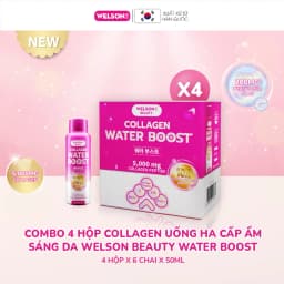 Thumbnail Thực phẩm bổ sung Nước Uống Collagen Hyaluronic Acid Welson Beauty Collagen Water Boost hộp 6 chai x 50ml 2
