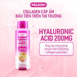 Thumbnail Thực phẩm bổ sung Nước Uống Collagen Hyaluronic Acid Welson Beauty Collagen Water Boost hộp 6 chai x 50ml 4