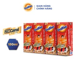 Thumbnail Thức uống lúa mạch gấp đôi Canxi hương vị sô-cô-la Ovaltine (180ml x 4) 2