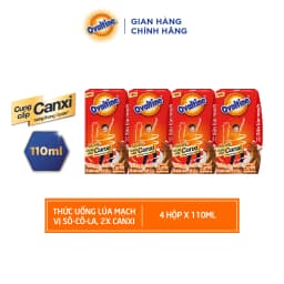 Thumbnail Thức uống lúa mạch thêm Canxi hương vị sô-cô-la Ovaltine (110ml x 4) 1
