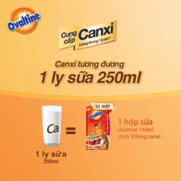 Thumbnail Thức uống lúa mạch thêm Canxi hương vị sô-cô-la Ovaltine (110ml x 4) 4