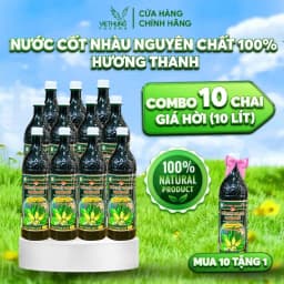 Thumbnail Thùng 10 Chai (Tặng 1 Chai) Nước Cốt Trái Nhàu Nguyên Chất 100% Noni Hương Thanh Chính Hãng, Chai 1 Lít 1